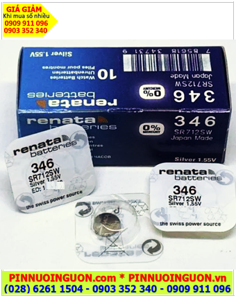 Renata 346 _Pin SR712SW; Pin đồng hồ 1.55v Silver Oxide Renata 346 _Pin SR712SW